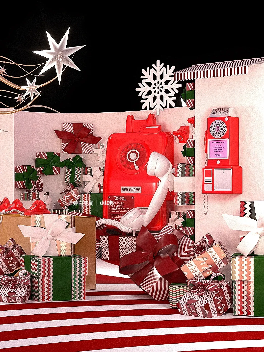 Grand Shopping Mall Central Atrium Holiday Stage – Multi-Tiered LED Step Podium & Interactive Gi