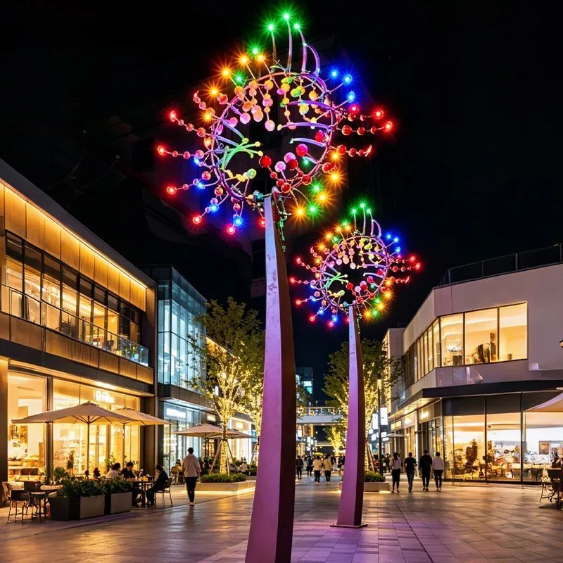 LED color-changing outdoor squares Mechanical or electric pneumatic devices