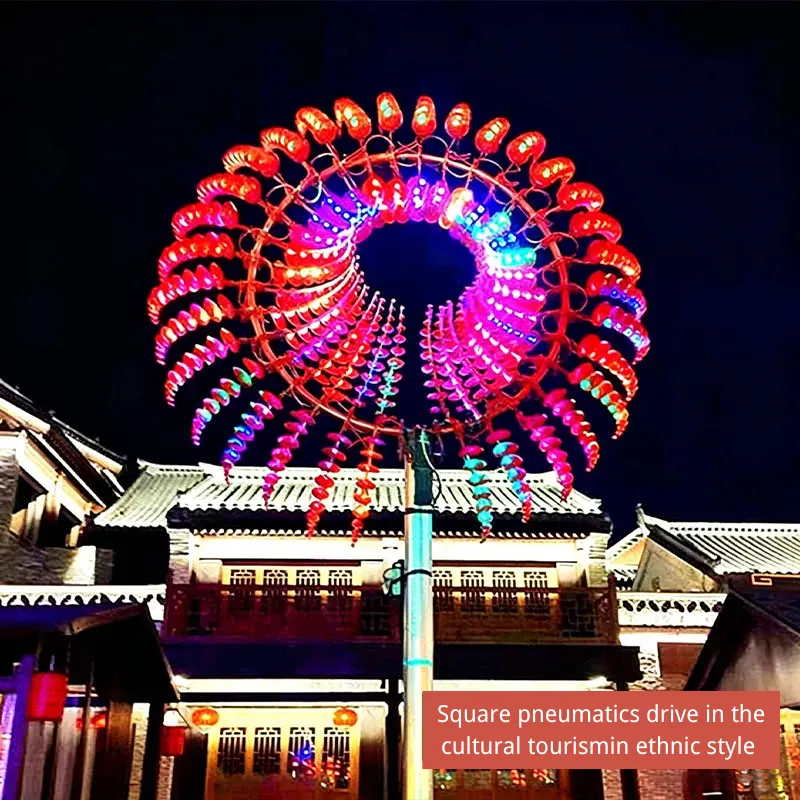 LED color-changing outdoor squares Mechanical or electric pneumatic devices