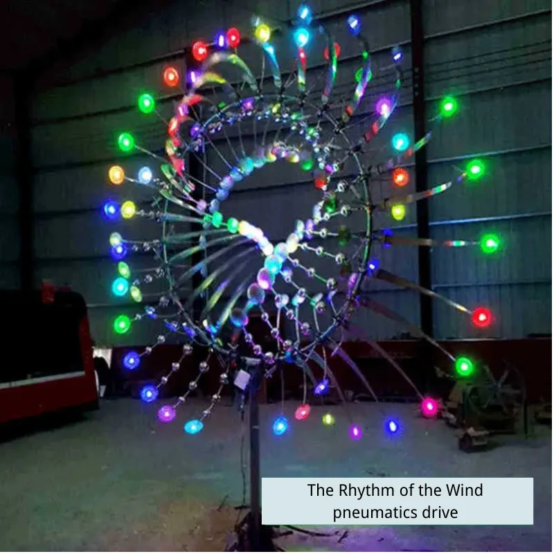 LED color-changing outdoor squares Mechanical or electric pneumatic devices