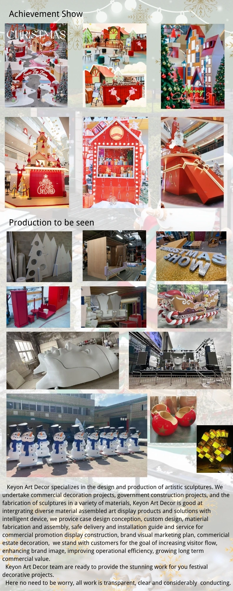 Shopping malls leverage visual merchandising and Christmas-themed displays to create an aesthetic experience