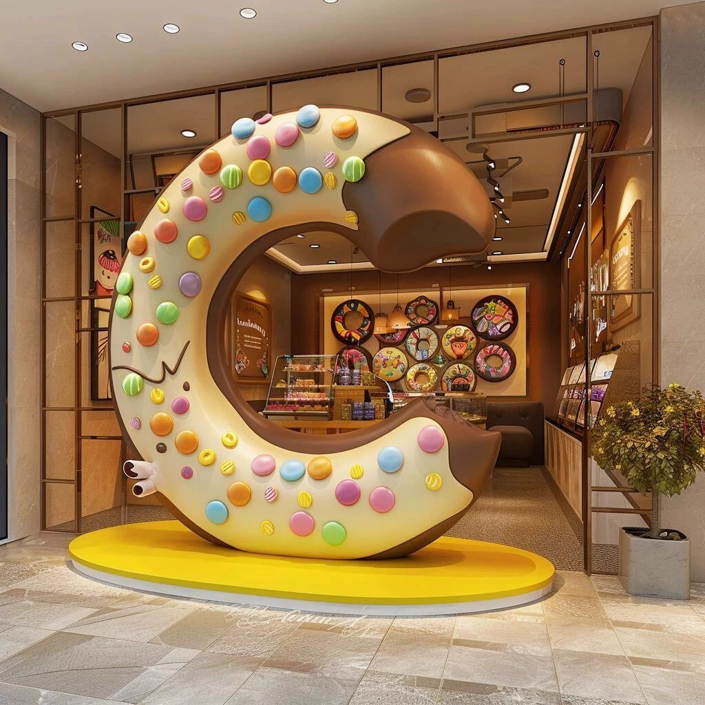 Custom 3D Giant Donut Sculpture for Retail Visual Merchandising & Shop Window Displays