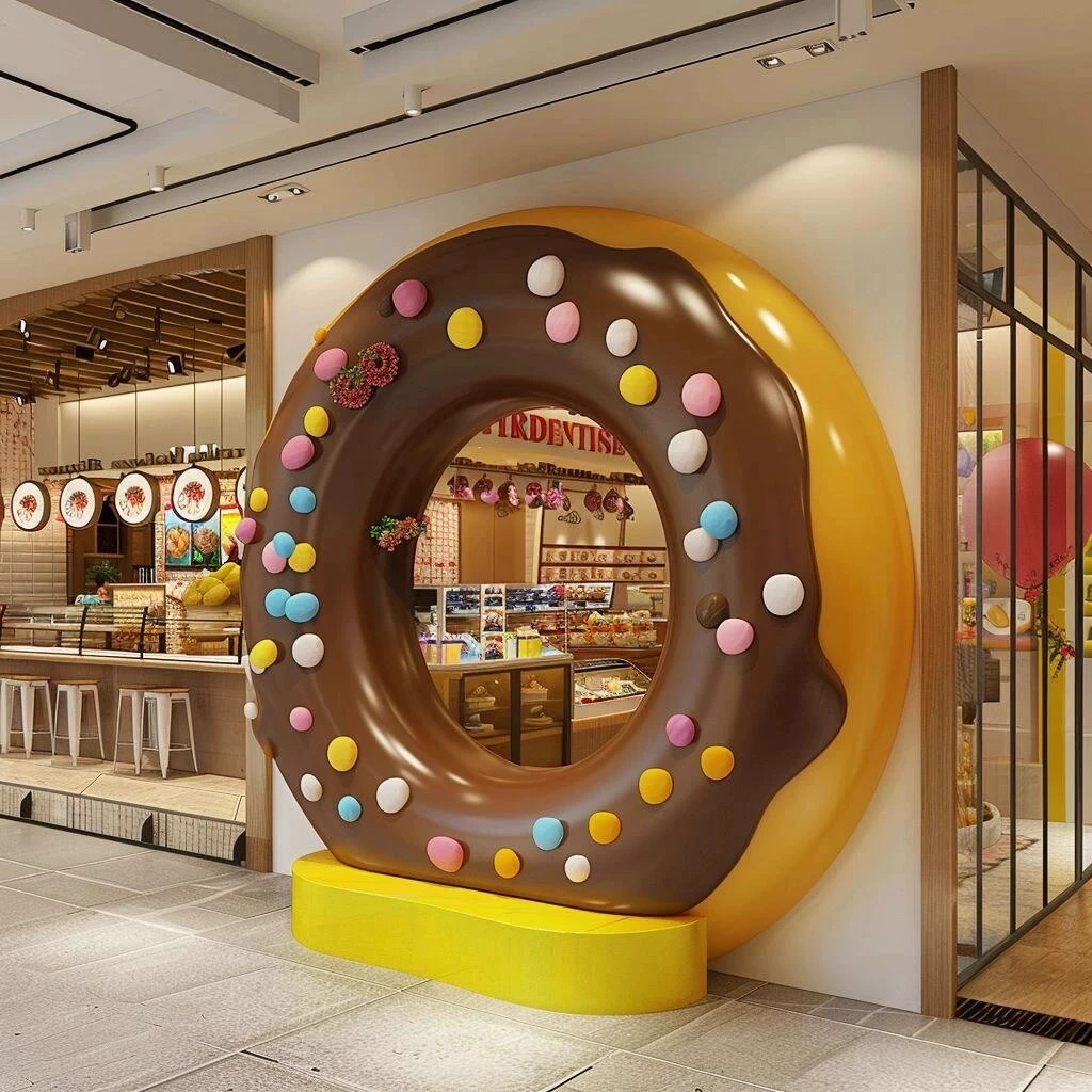 Custom 3D Giant Donut Sculpture for Retail Visual Merchandising & Shop Window Displays
