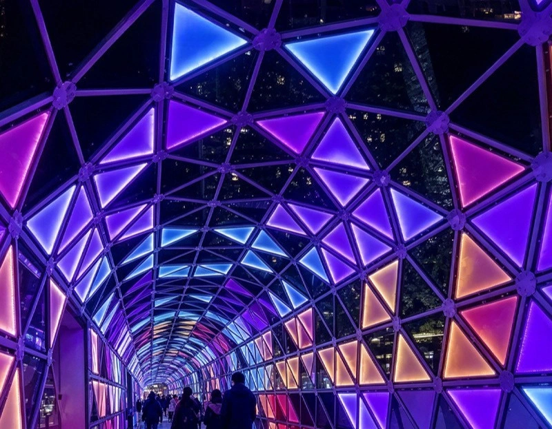 Custom Outdoor LED Tunnel Arch Lighting