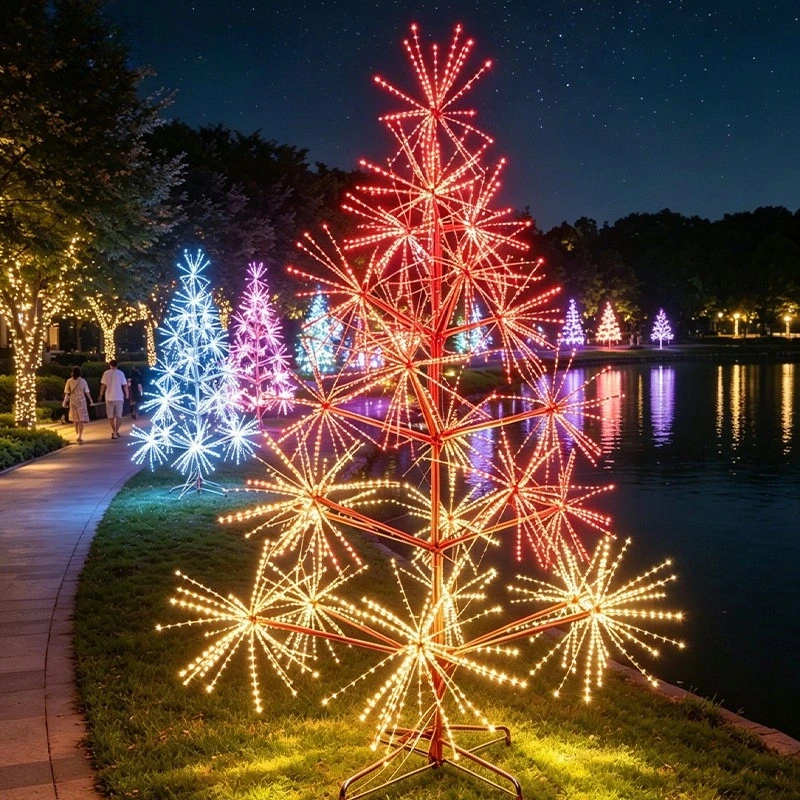 Waterproof RGB Firework LED Tree Light