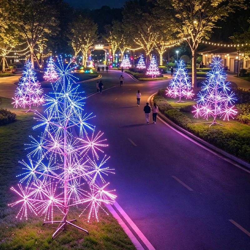 Waterproof RGB Firework LED Tree Light