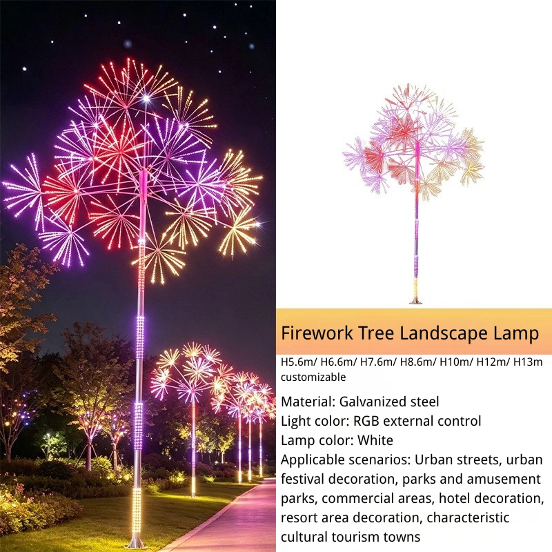 Waterproof RGB Firework LED Tree Light