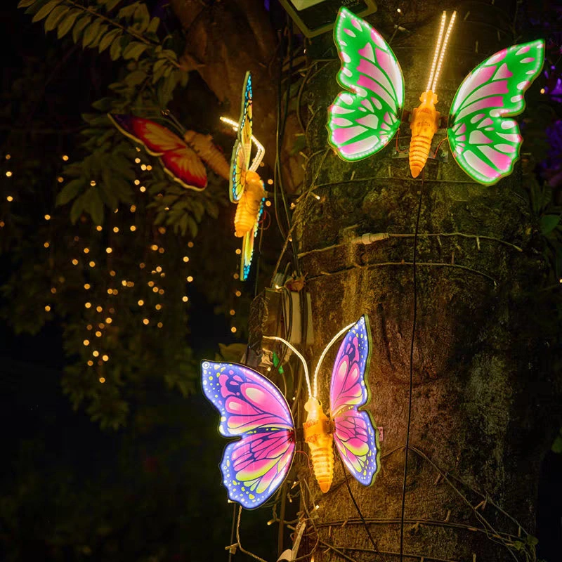 Butterfly Fairyland Theme Outdoor Led Tree Light Decor