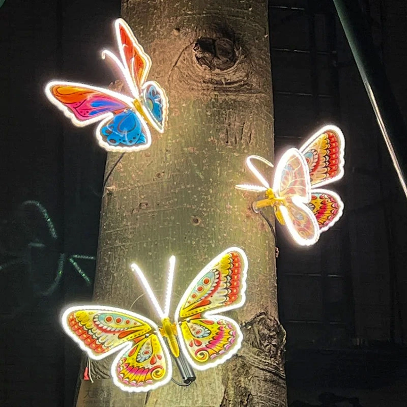 Butterfly Fairyland Theme Outdoor Led Tree Light Decor