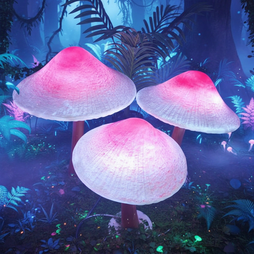 Artificial LED Mushroom Outdoor Garden Decor Lamp