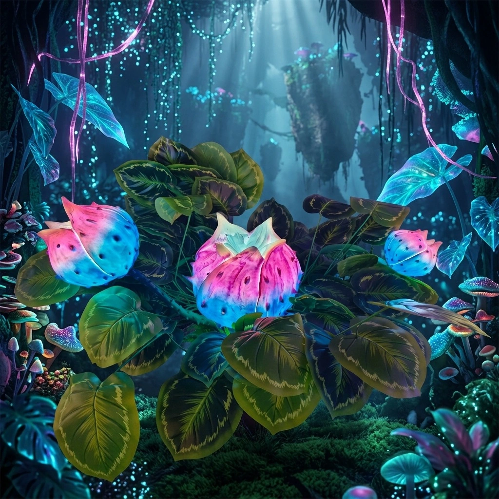 Glowing Forest LED Light Set - Corpse Flower Simulated Plant for Artificial Scenery