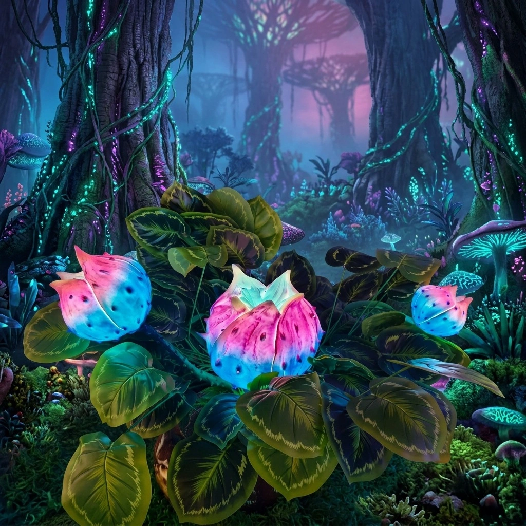 Glowing Forest LED Light Set - Corpse Flower Simulated Plant for Artificial Scenery