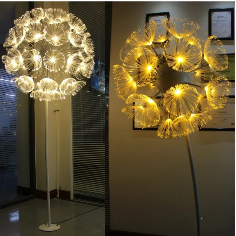 LED Simulation Dandelion Outdoor Fiber Optic RGB Landscape Lights 
