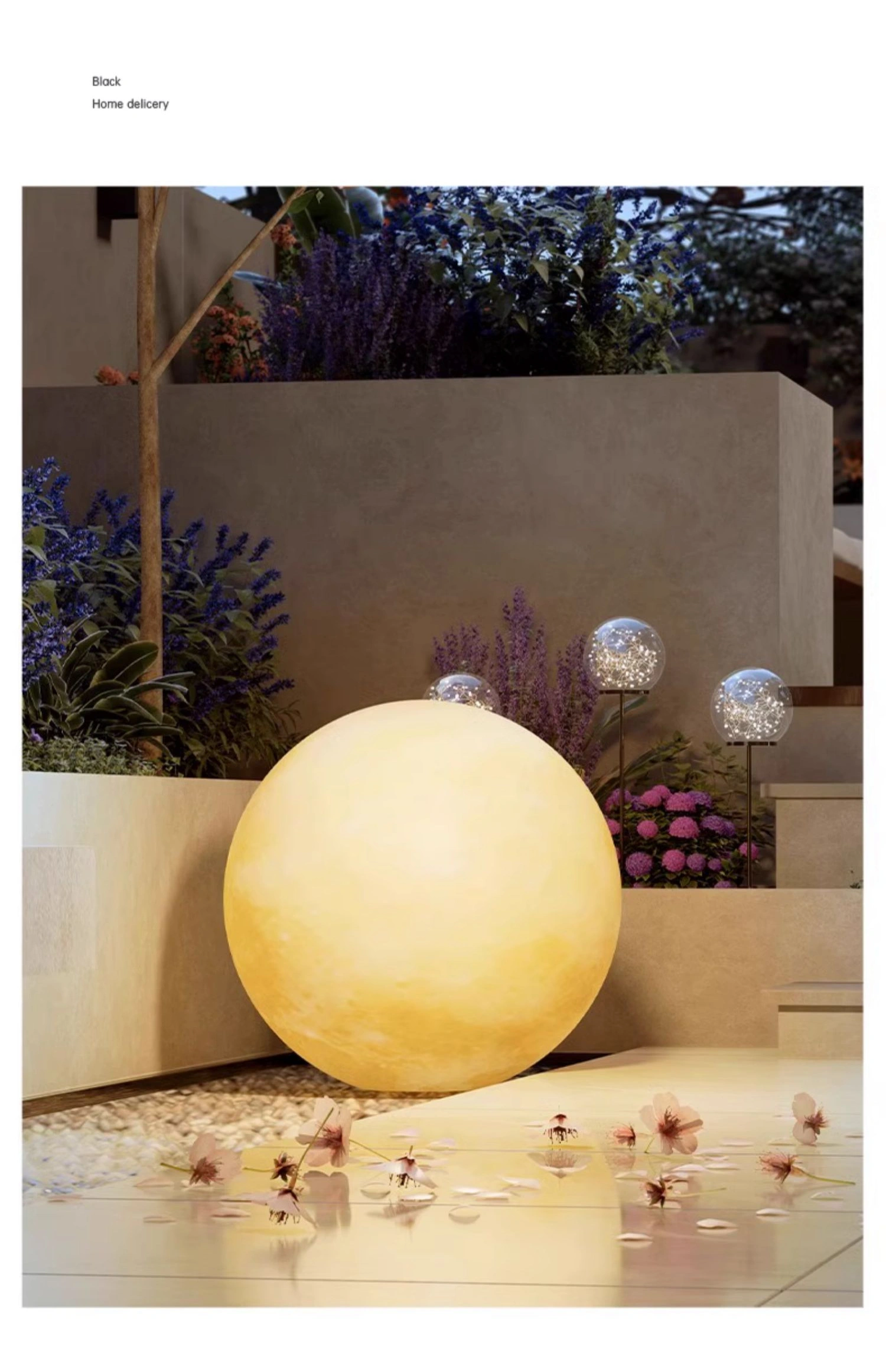  IP65 Waterproof Moon Decorative Stake Light for Yard